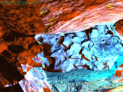 Still from a fantasy animation. part of a gallery instalation by contemporary artist Piers Bishop