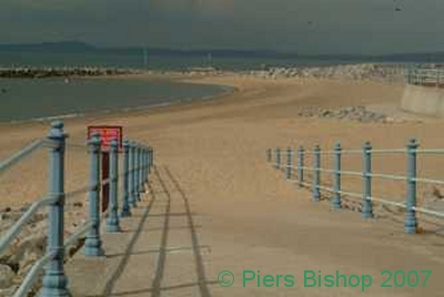 Morecambe beach photo, part of a gallery installation by Morecambe artist Piers Bishop