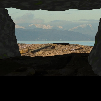 A journey leads to a daydream about holes in the rocks on a Morecambe beach